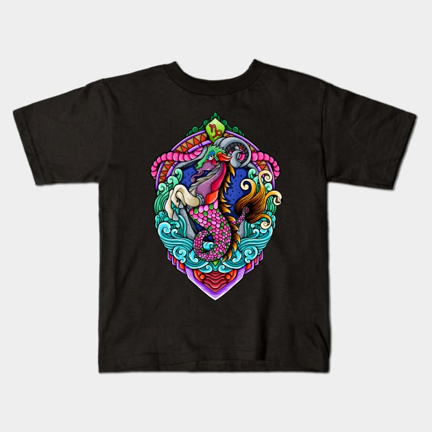 Zodiac CAPRICORN Pop Art Series Kids T-Shirt by ZODIAC HOLIC